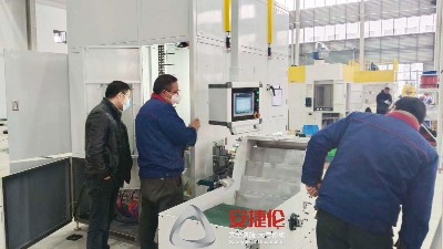 汽車(chē)減震零部件客戶(hù)到訪安捷倫 驗(yàn)收新設(shè)備鏈?zhǔn)阶詣?dòng)滾涂機(jī)
